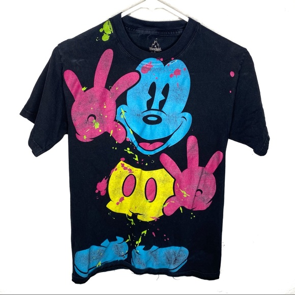 Disney Tops - Disneyland Resort Paint Splatter Mickey Tee